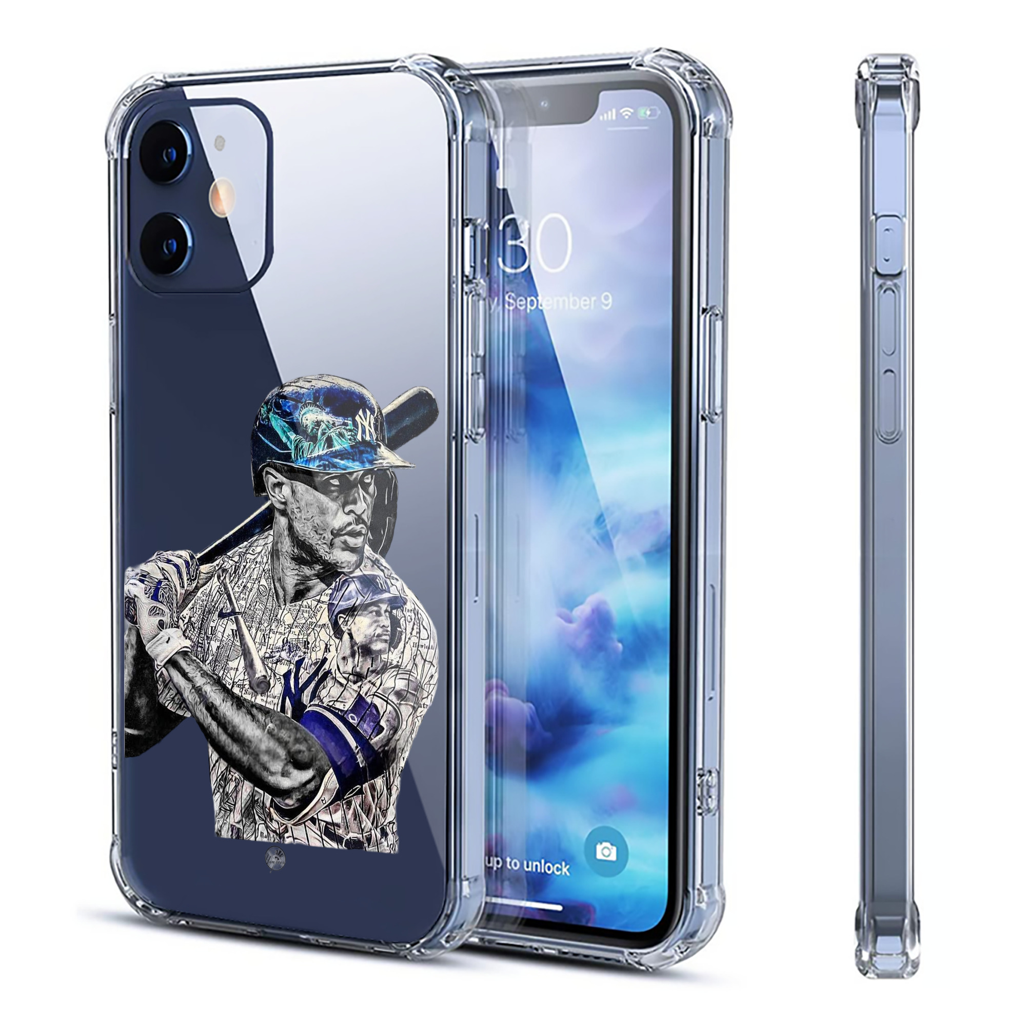 Giancarlo Stanton 5 Clear IPhone 12 Case – Soft TPU With UV Print – Enhanced Drop Protection, Precise Fit, Anti-Fingerprint, Customizable Design, Scratch-Resistant, Yellow-Resistant
